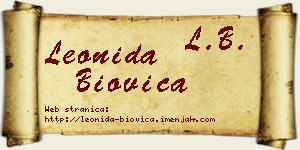 Leonida Biovica vizit kartica